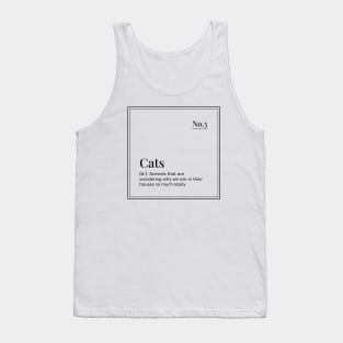 Funny definition art  - Cats - minimal design - white Tank Top